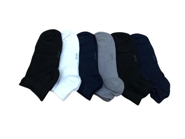 6 Lı Royam Bolero Bambu Erkek Dikişsiz Patik Çorap 41-45 No - Image 1