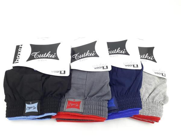 4 Lü Tutku Erkek Penye Boxer Düğmeli Battal 0117 - Image 1