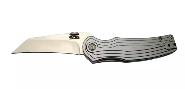 Sog Pinkerton 0689 Gri Kamp Çakı 18cm - Yarı Otomatik, Kemerlikli, Kutulu - Image 1