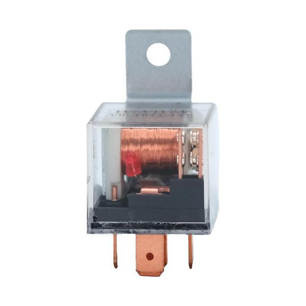 12V RÖLE 5 UÇLU 50/60 A IŞIKLI (ŞEFFAF) (ÇİFT PLATİN) (30-85-86-87-87a) - Image 1