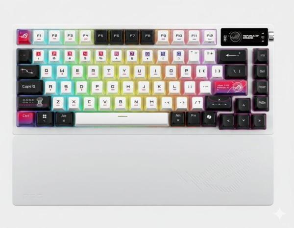 Asus M704 ROG AZOTH X %75 NX SNOW/PBT/TR PBT Türkçe Kablosuz Gaming Klayve - Image 1