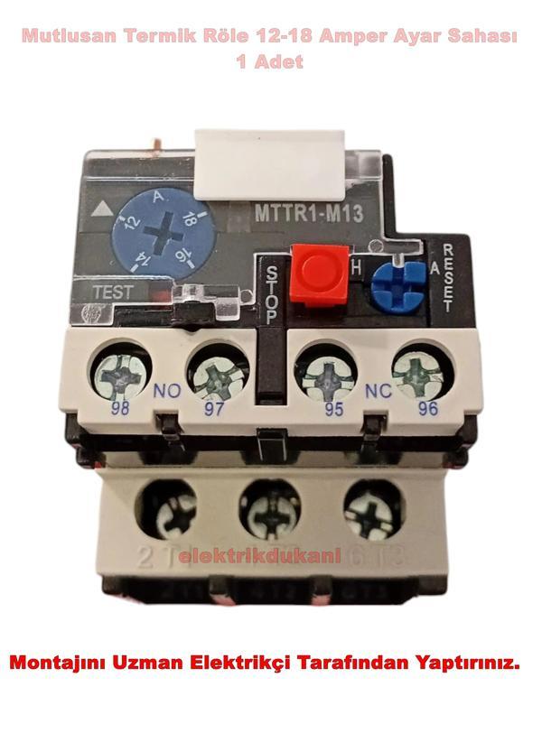 MUTLUSAN 12~18A Termik Röle AC 220v (18 Amper Motor Koruma Termiği) - Image 1