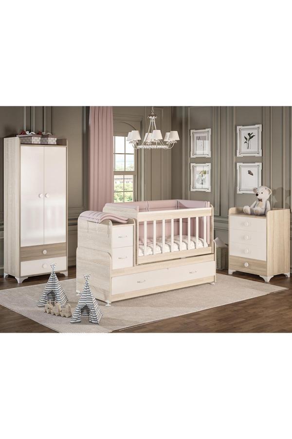 Patiko Furniture Sw 703A Büyüyebilen Bebek Odası Takımı Sonomo - Image 1