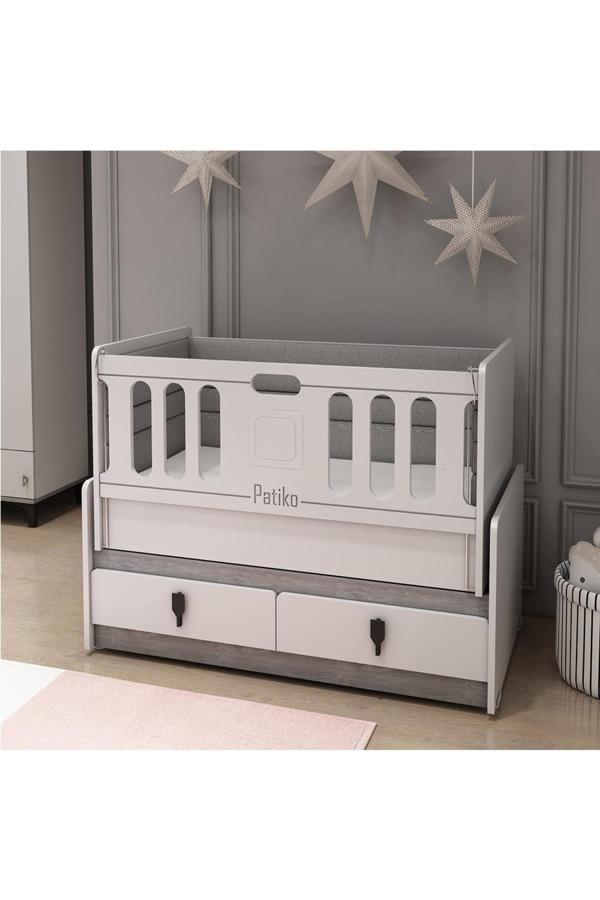 Patiko Furniture Patiko R 121 Rose Asansörlü Beşik - Image 1