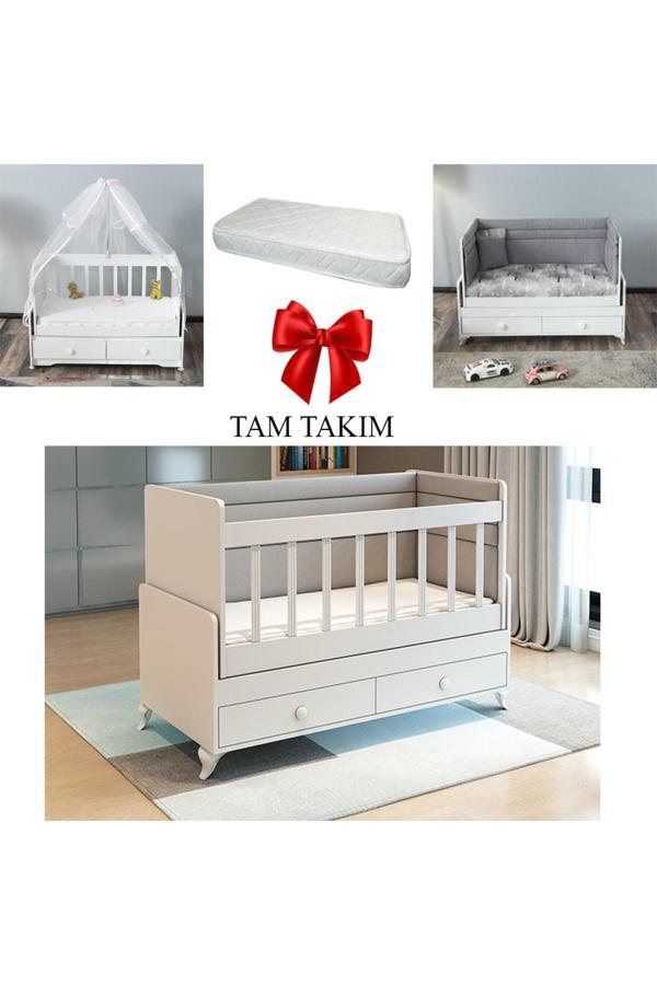 Patiko Furniture Prome 2 Çekmeceli Beşik - Image 1