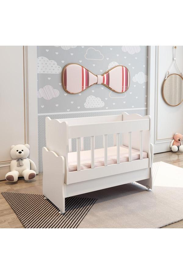 Patiko Furniture Safir Anne Yanı Sallanır Beşik 50X100 Çekmecesiz - Image 1