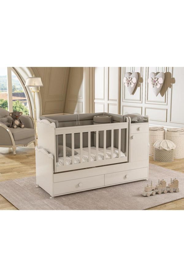 Patiko Furniture Sahra 890 Büyüyen Beşik 60X165 Beyaz - Image 1