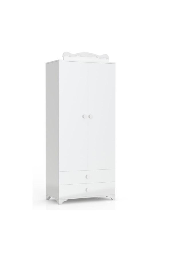 Patiko Furniture Patiko Sahra 058 2 Kapılı Dolap Beyaz - Image 1