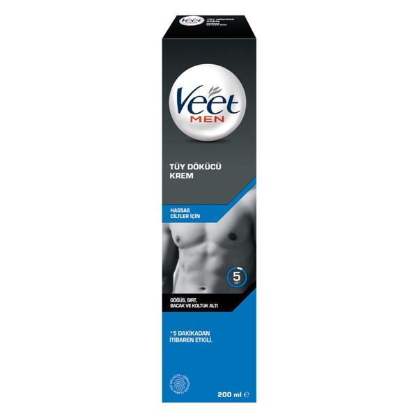 Veet Men Tüy Dökücü Krem Hassas 200 ml - Image 1