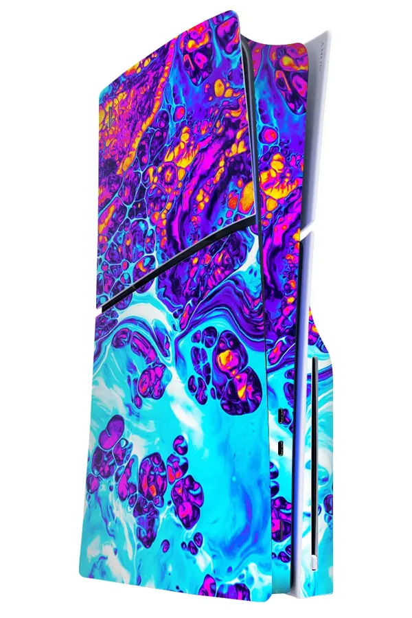 PlayStation 5 Slim Kaplama Mistik Mor Dalga - Image 1