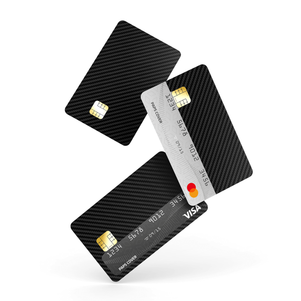 Kredi Kartı Kaplama / Sticker - Siyah Karbon Fiber - Image 1