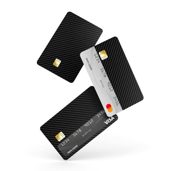 Kredi Kartı Kaplama / Sticker - Siyah Karbon Fiber - Image 1