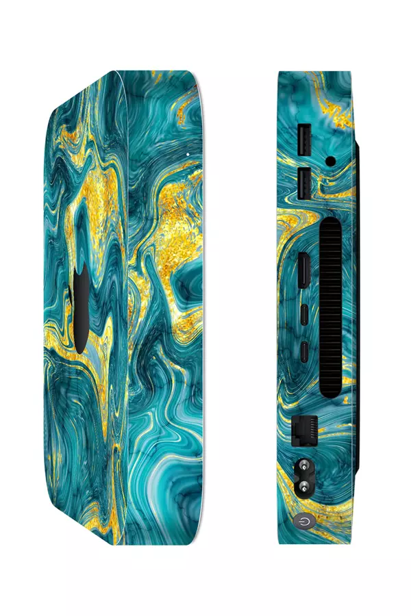 Mac Mini M2 Kaplama Mistik Turkuaz Dalga - Image 1