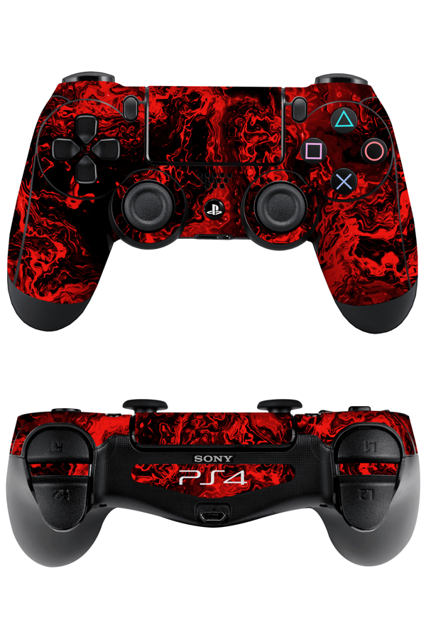 Ps4 DualShock Kaplama Mistik Kırmızı Alev - Image 1