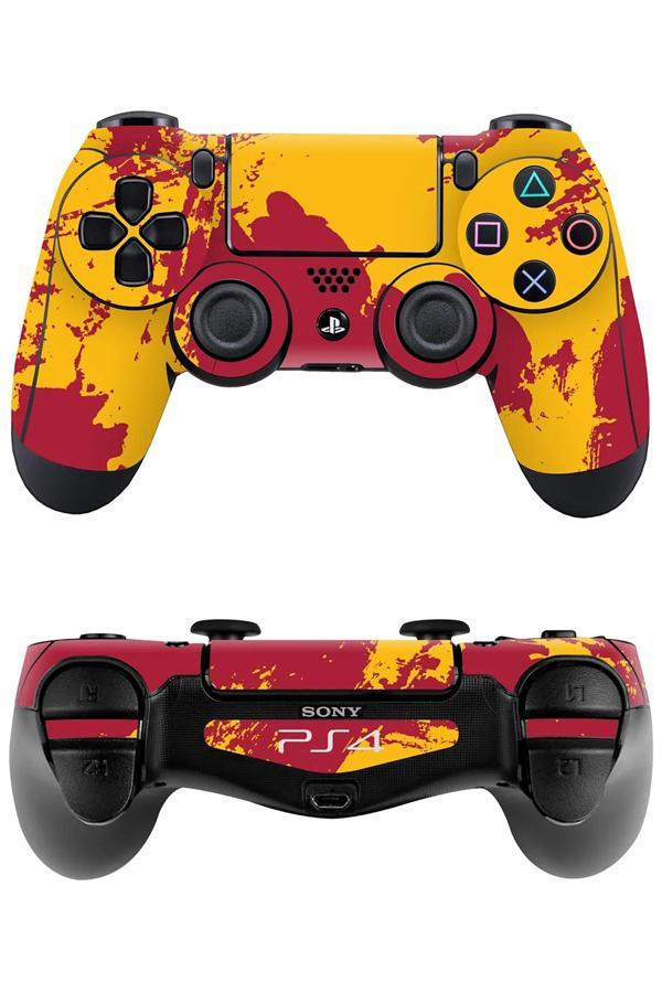 Ps4 DualShock Kaplama Sarı Kırmızı - Image 1