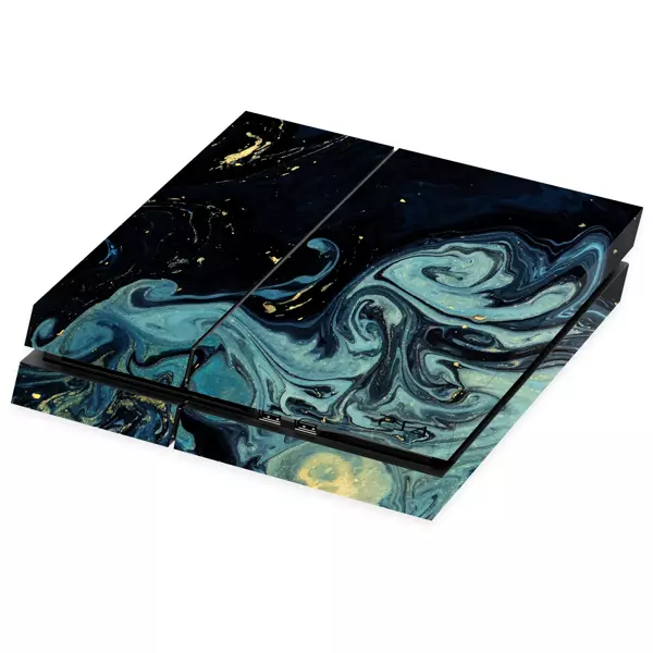 PlayStation 4 Kaplama Mistik Mavi Dalga - Image 1