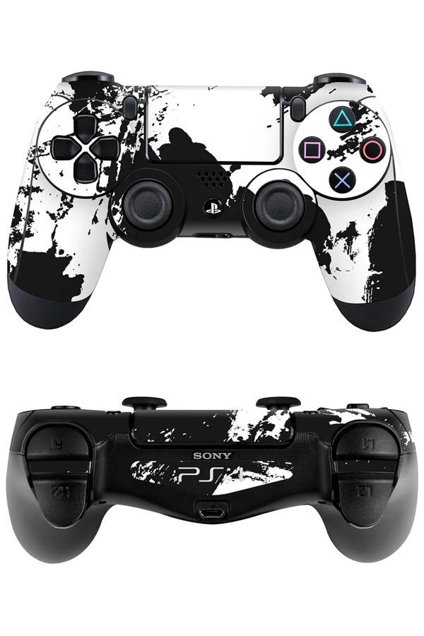 Ps4 DualShock Kaplama Siyah Beyaz - Image 1