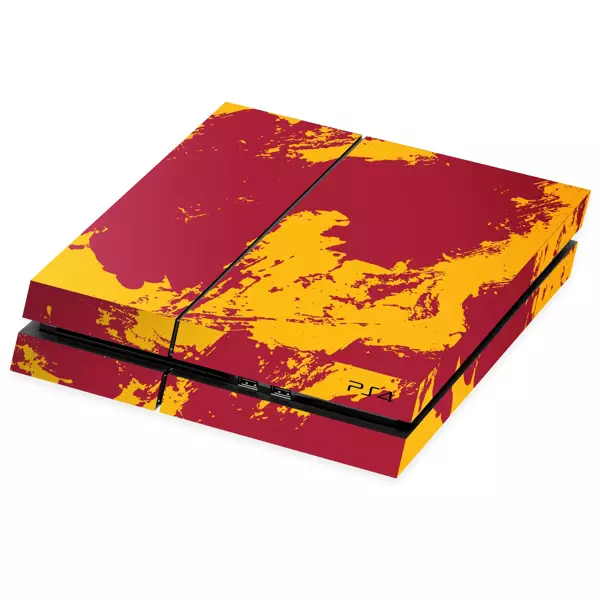 PlayStation 4 Kaplama Sarı Kırmızı - Image 1