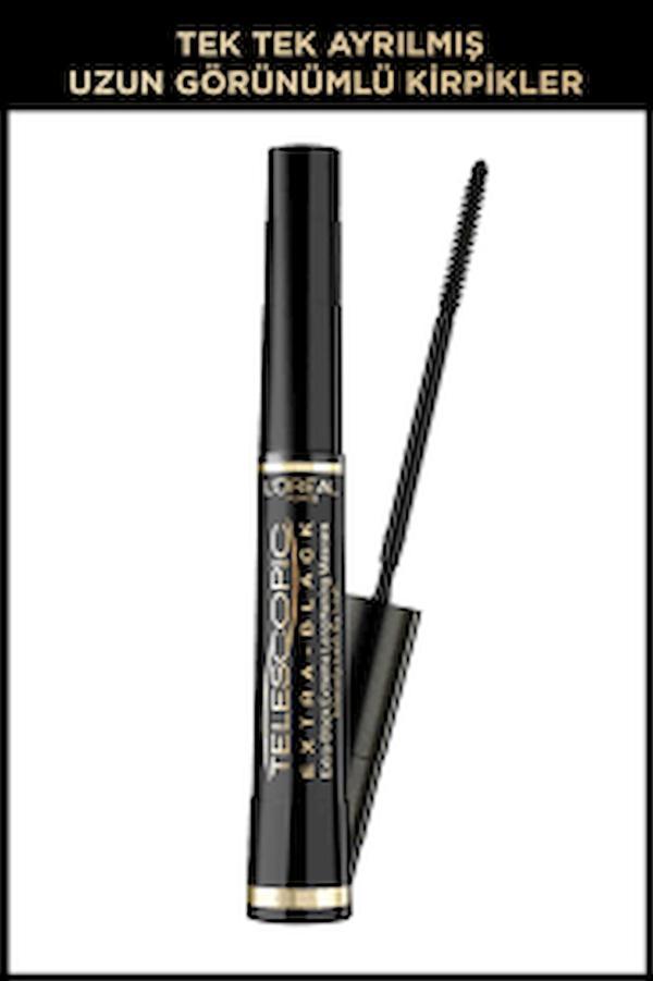 L'Oreal Paris Telescopic Carbon Extra Black Maskara - Image 1