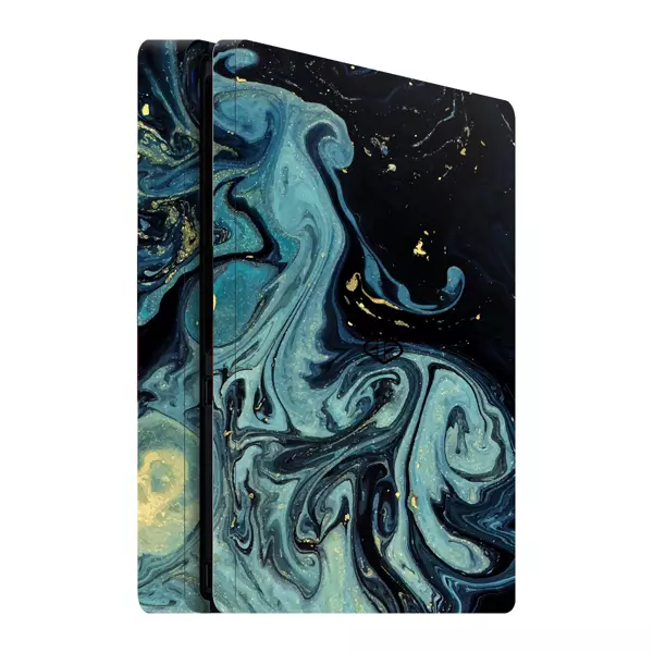 PlayStation 4 Slim Kaplama Mistik Mavi Dalga - Image 1