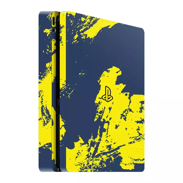 PlayStation 4 Slim Kaplama Sarı Lacivert - Image 1