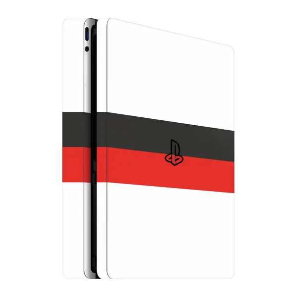 PlayStation 4 Slim Kaplama Siyah Beyaz Kırmızı - Image 1