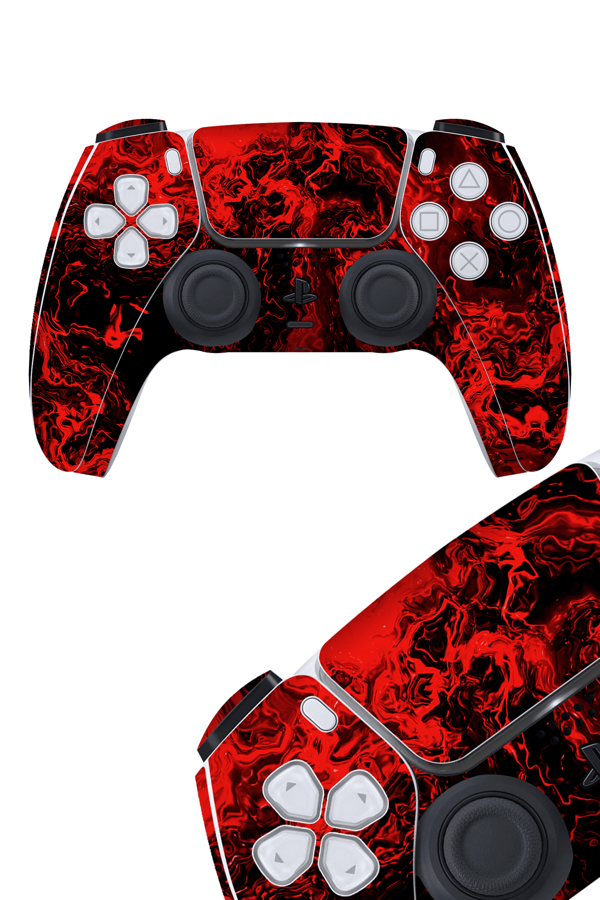 Ps5 DualSense Kaplama Mistik Kırmızı Alev - Image 1