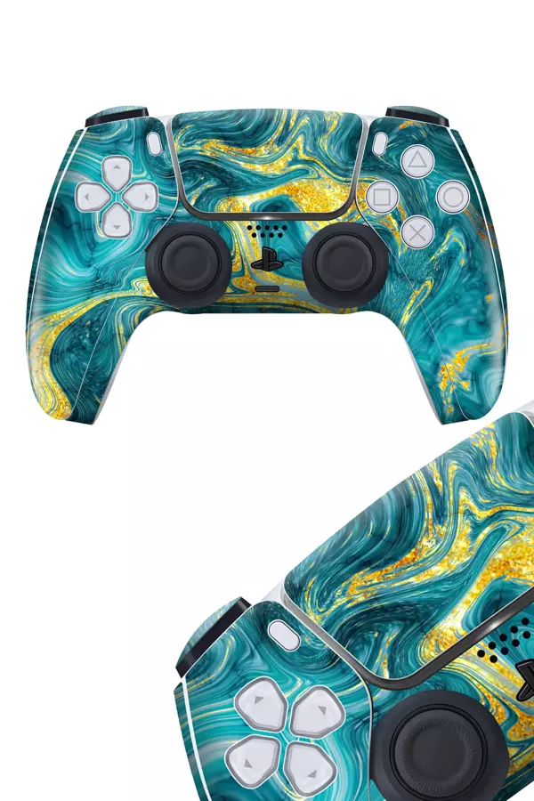 Ps5 DualSense Kaplama Mistik Turkuaz Dalga - Image 1