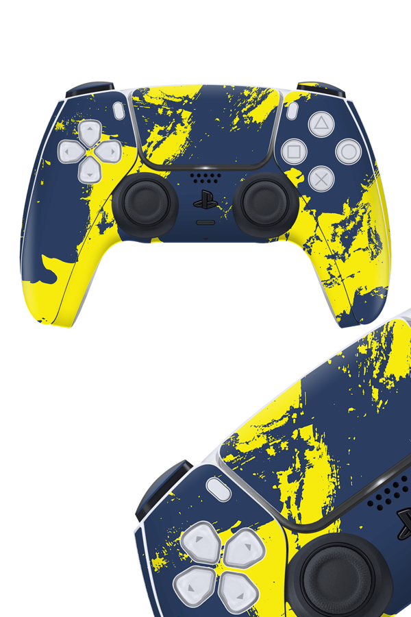 Ps5 DualSense Kaplama Sarı Lacivert - Image 1