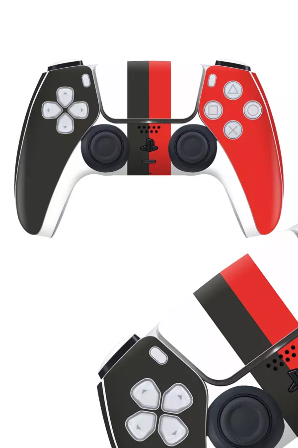 Ps5 DualSense Kaplama Siyah Beyaz Kırmızı - Image 1