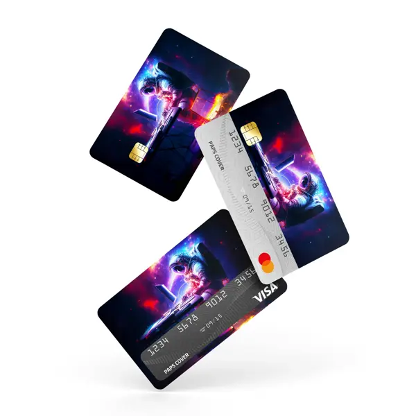 Kredi Kartı Kaplama / Sticker - Nebula Astronot - Image 1