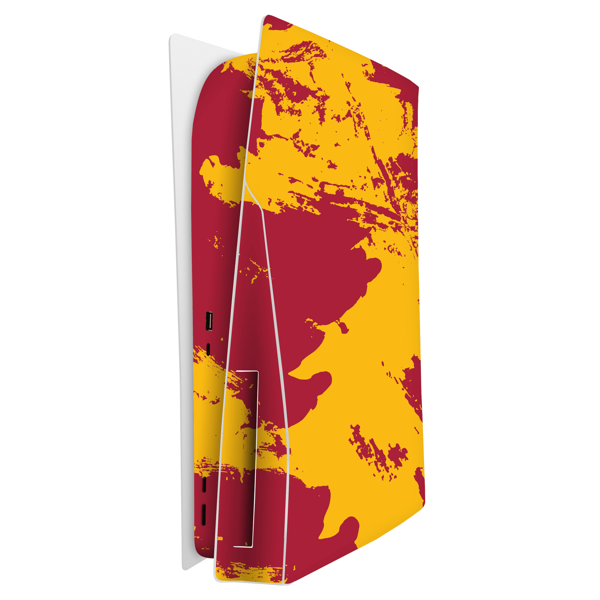 Playstation 5 Kaplama Sarı Kırmızı - Image 1