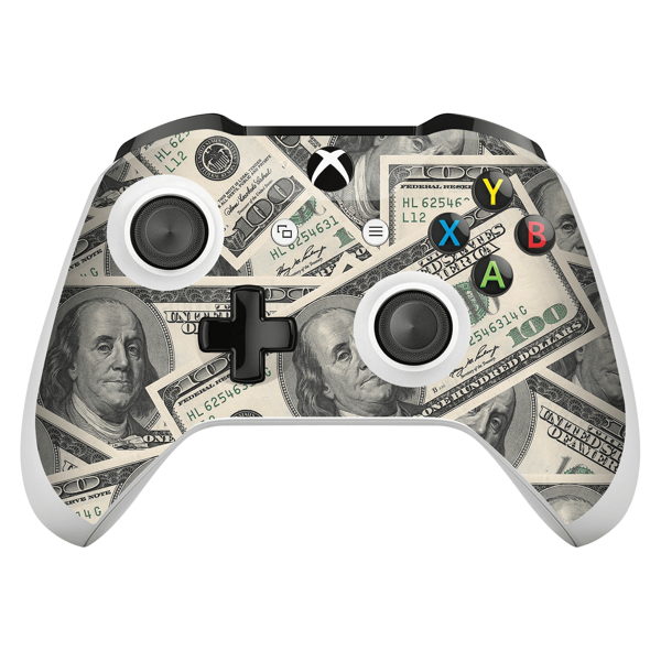Xbox One X / S Controller Kaplama Dolar Desenli - Image 1