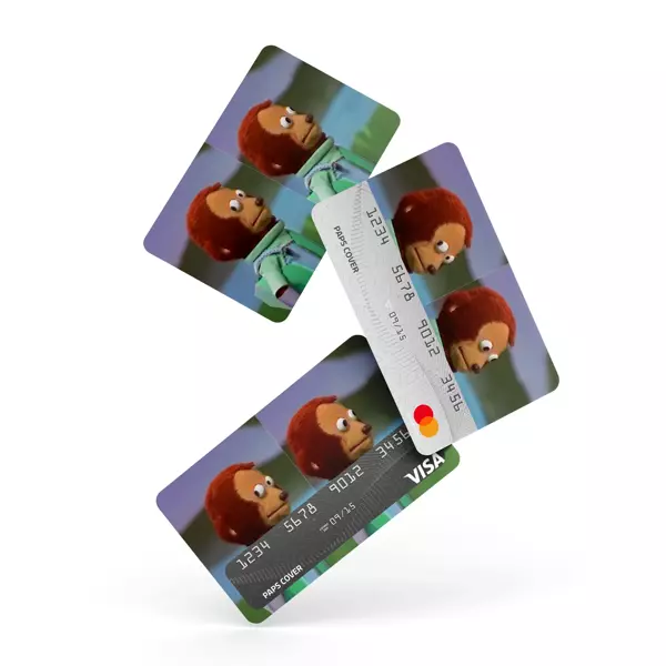 Kredi Kartı Kaplama / Sticker - Yandan Bakan Maymun - Image 1