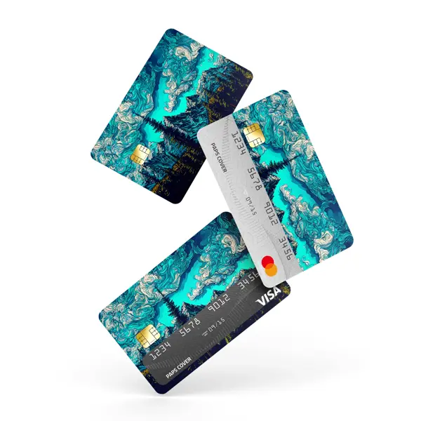 Kredi Kartı Kaplama / Sticker - Doğanın Mavisi - Image 1
