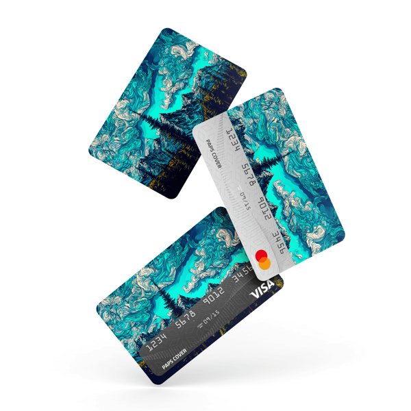Kredi Kartı Kaplama / Sticker - Doğanın Mavisi - Image 1