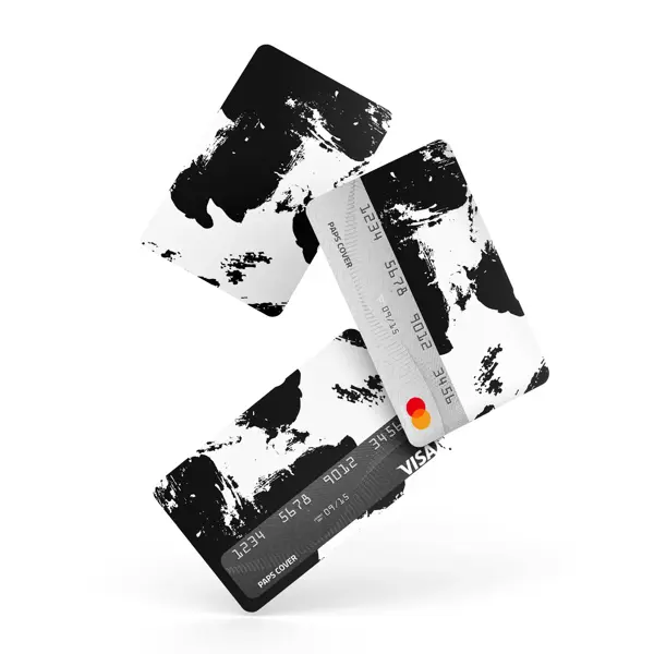 Kredi Kartı Kaplama / Sticker - Siyah Beyaz - Image 1