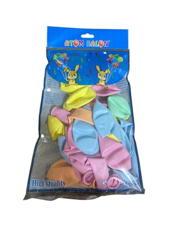 25 Adet Soft Renk Balon Seti 2655 - Image 1