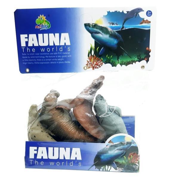 4 Parça Fauna Okyanus Canlıları Fiğür Oyuncak 5527 - Image 1