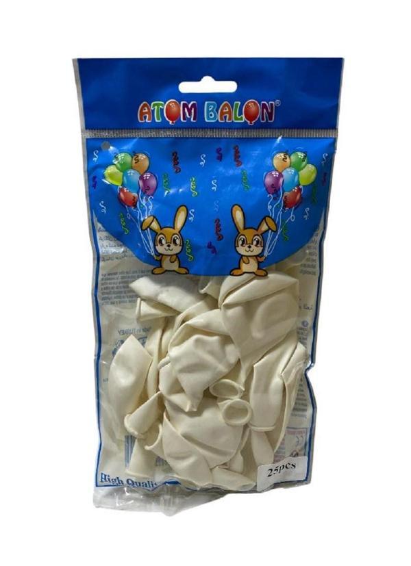 25 Adet Beyaz k Balon Seti 2612 - Image 1