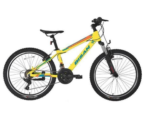 Bisan KDX 2900 V Fren 24 Jant Sarı Mavi Çocuk  Dağ Bisikleti - Image 1