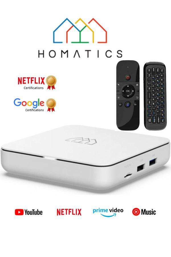 Homatics Box R 4K Lisanslı Media Player 2Gb Ddr Ram - 32Gb Emmc Android Tv Box M8 Air Mouse Kumanda - Image 1