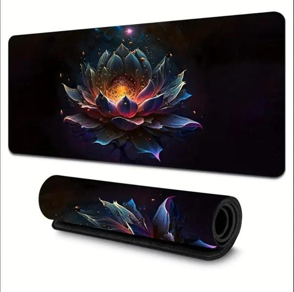 70X30 CM LOTUS ÇİÇEĞİ TASARIMLI KAYDIRMAZ TABAN SPEED YÜZEY OYUNCU MOUSE PAD GAMİNG - Image 1
