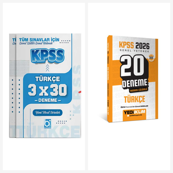 Yediiklim 2026 KPSS Genel Yetenek Türkçe Tamamı Çözümlü 20 + 3 Deneme Seti Yediiklim ve Bigelio Yayı - Yediiklim Yayınları - Image 1