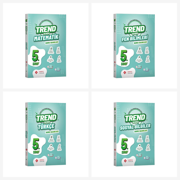 Sonuç 5.Sınıf Tüm Dersler Trend Serisi Soru Bankası Seti 4 Kitap Sonuç Yayınları - Sonuç Yayınları - Image 1