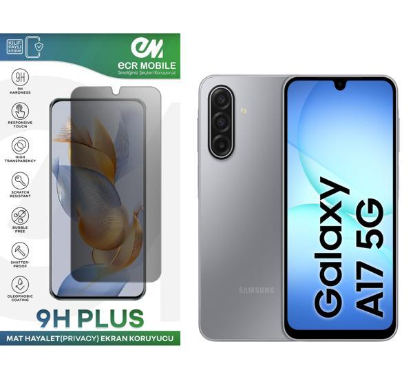 Samsung Galaxy A17 ile Uyumlu Ekran Koruyucu 9H Esnek Nano Kırılmayan MAT HAYALET(Privacy) - Image 1