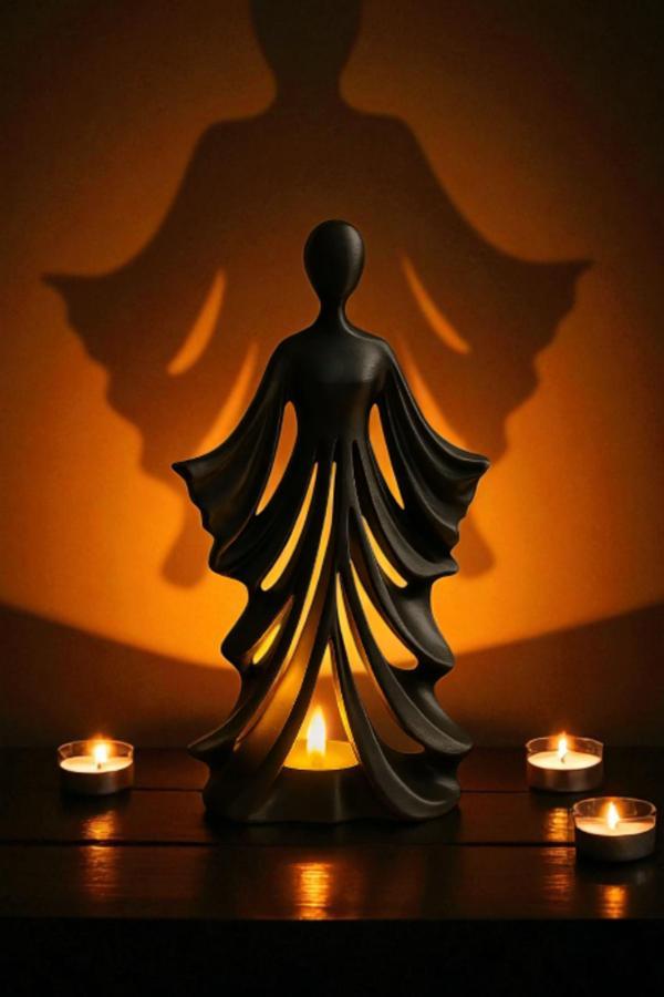 Kadın Figürlü Dekoratif Mumluk Bohem Modern Ev Ofis Aksesuarı Romantik Hediye Tasarımı - Image 1