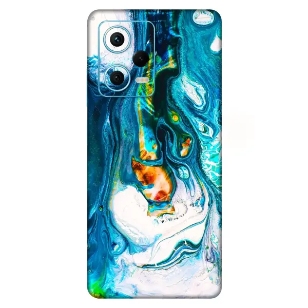 Xiaomi Redmi Note 12 Pro 5G Kaplama Mavi Buzul Yağlı Boya - Image 1
