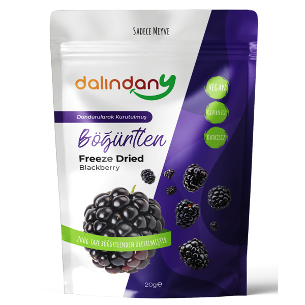 Dalındany Freeze Dried Dondurularak Kurutulmuş Böğürtlen Dilimleri 20 Gram - Image 1