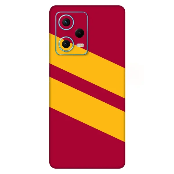 Xiaomi Redmi Note 12 Pro 5G Kaplama Sarı Kırmızı Şerit - Image 1